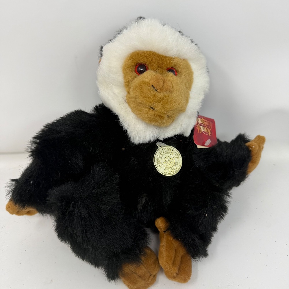 Lovable Huggable Limited Edition Monkey Gorilla Plush Black White Y73870AA NWT